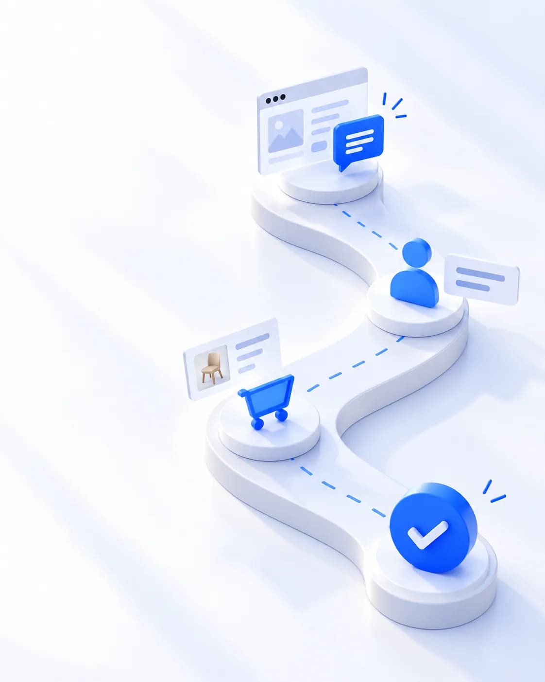 Customer journey illustration — the path customers take toward a decision